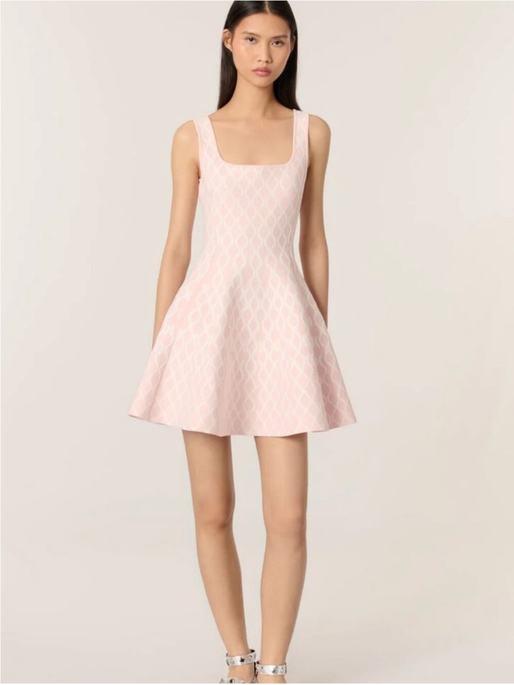 Maje Mini jacquard knit dress